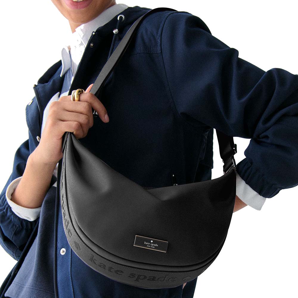 Kate Spade Carter Nylon Medium Sling Bag Black # KL966
