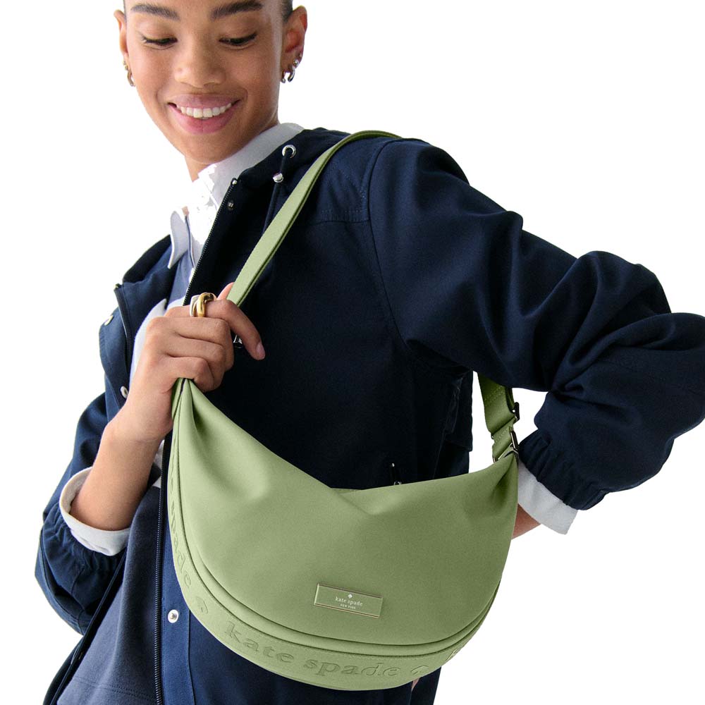 Kate Spade Carter Nylon Medium Sling Bag Cedar Stand # KL966