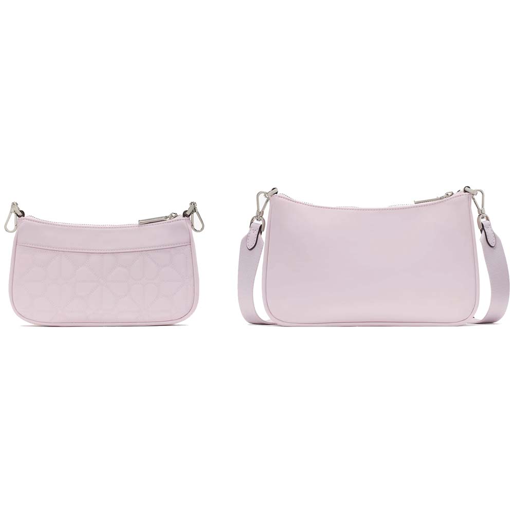 Kate Spade Duet Quilted Fabric Small Crossbody Pale Amethyst # KK901