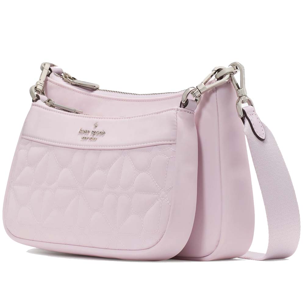 Kate Spade Duet Quilted Fabric Small Crossbody Pale Amethyst # KK901