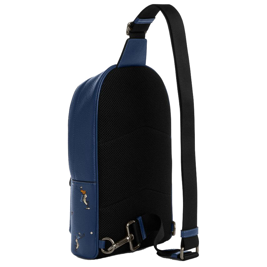 Coach West Pack With Baseball Print Deep Blue Multi # CAX48