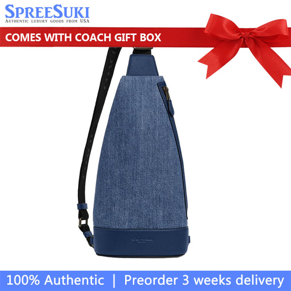 Coach Dominic Sling Pack Denim Deep Blue # CBI74