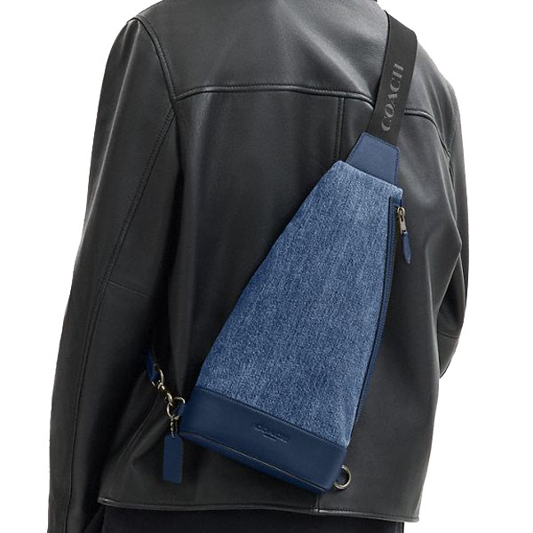 Coach Dominic Sling Pack Denim Deep Blue # CBI74