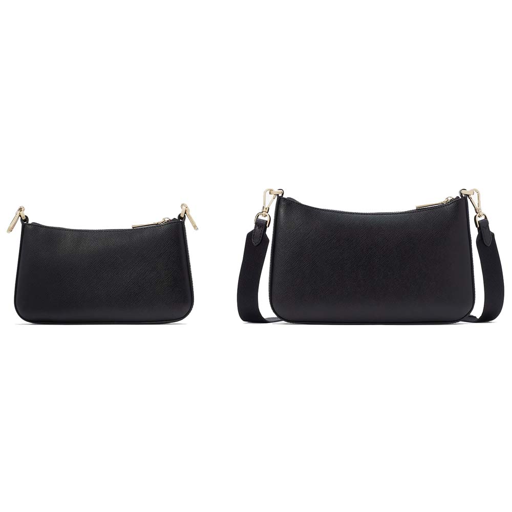Kate Spade Duet Saffiano Leather Small Crossbody Black # KH757