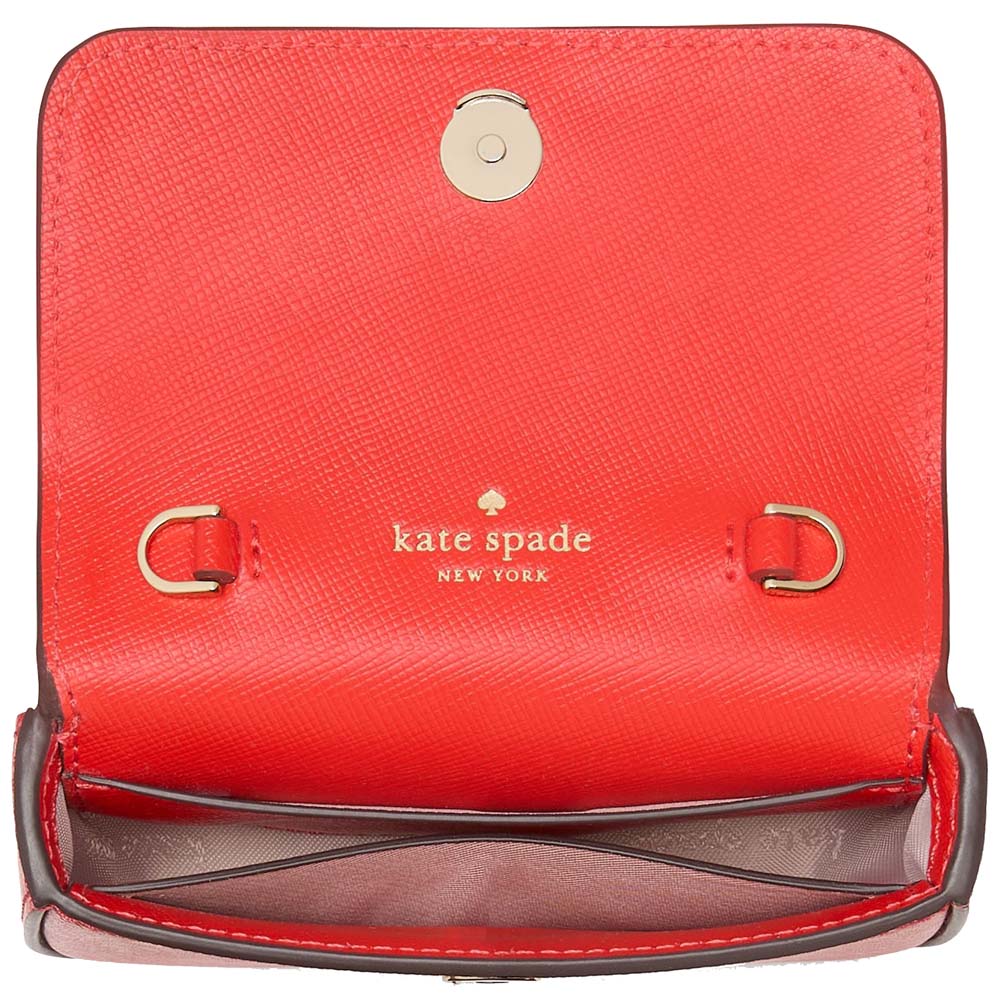 Kate Spade Madison Card Case Crossbody Tomato Slice # KK937