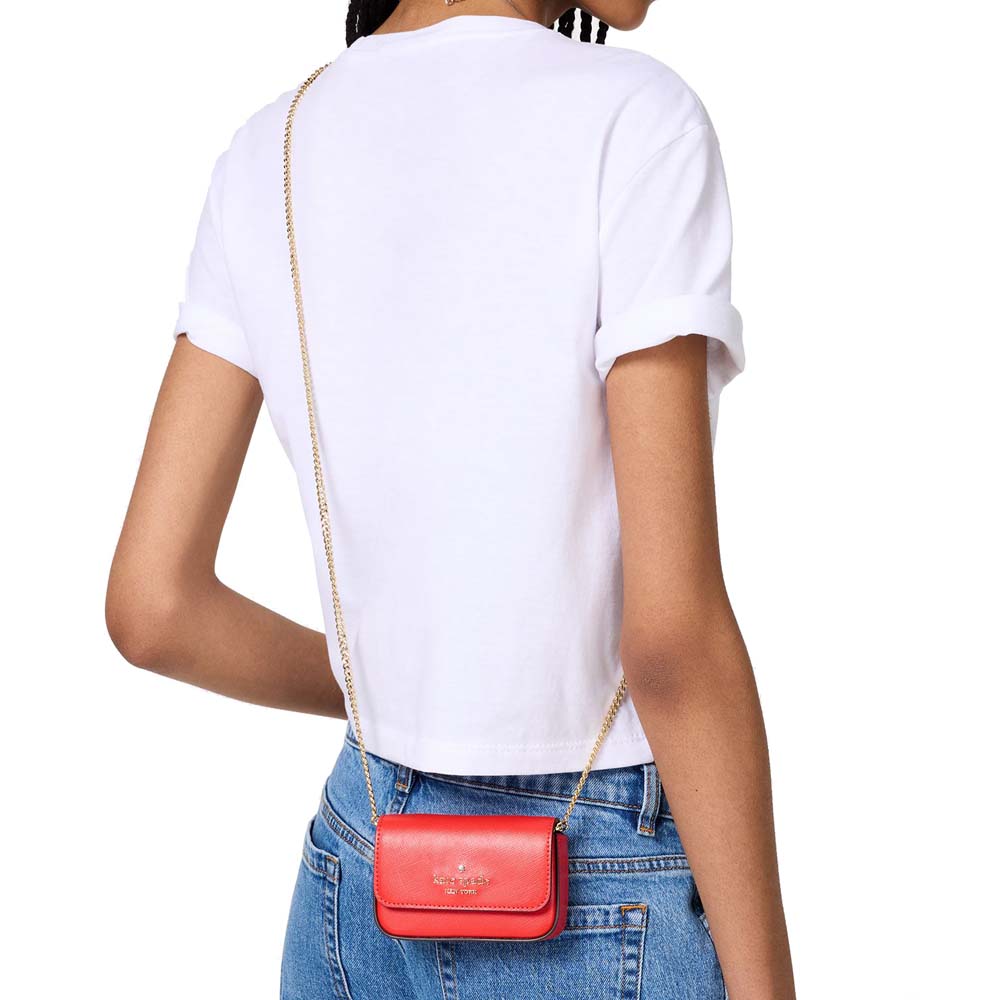 Kate Spade Madison Card Case Crossbody Tomato Slice # KK937