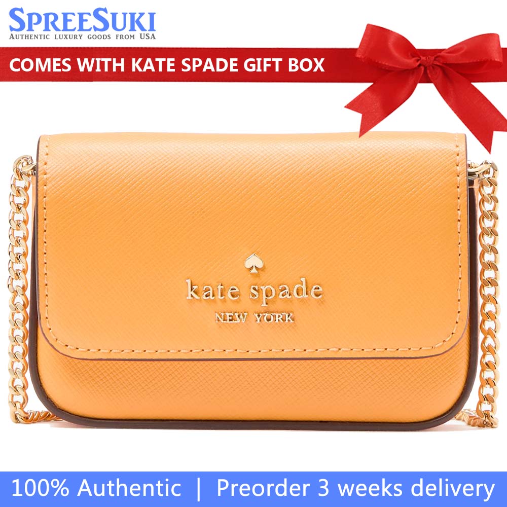 Kate Spade Madison Card Case Crossbody Sunset Blaze # KK937