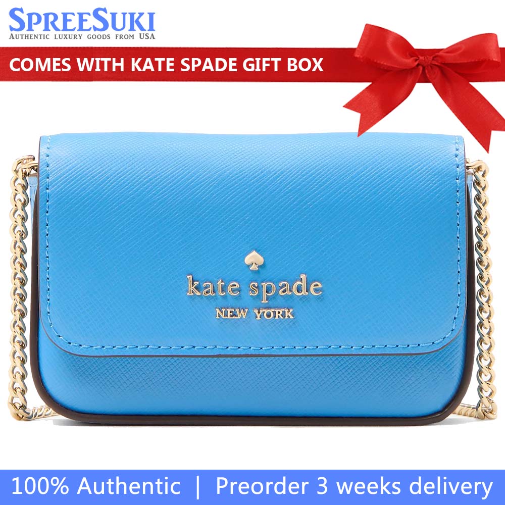 Kate Spade Madison Card Case Crossbody Tide Pool # KK937