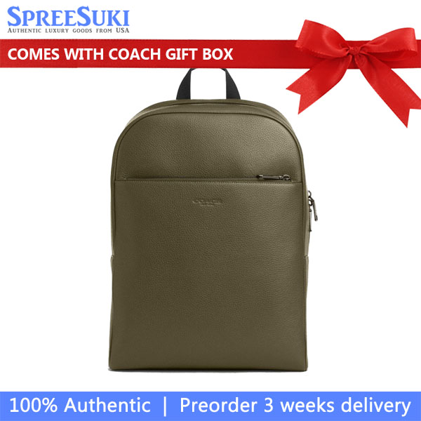 Coach Owen Backpack Gunmetal Olive Drab # CAJ66