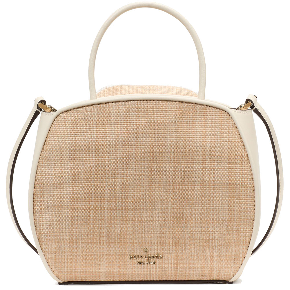 Kate Spade Flora Rose Straw Crossbody Natural # KK969
