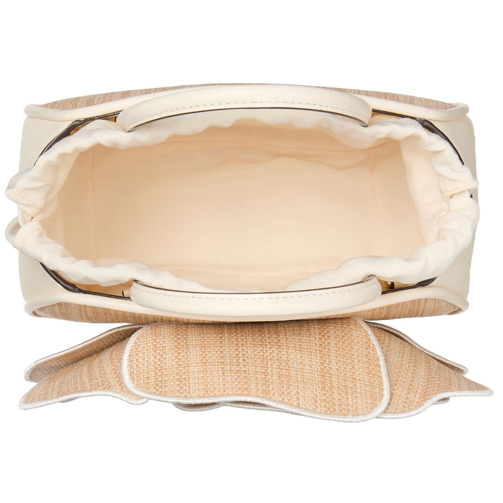 Kate Spade Flora Rose Straw Crossbody Natural # KK969