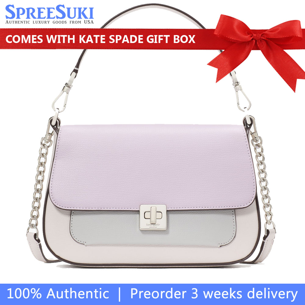 Kate Spade Phoebe Colorblock Small Flap Crossbody Violet Mist Multi # KG748