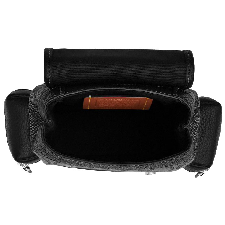 Coach Sprint Sling Pack In Signature Jacquard Silver Charcoal Black # CBF64