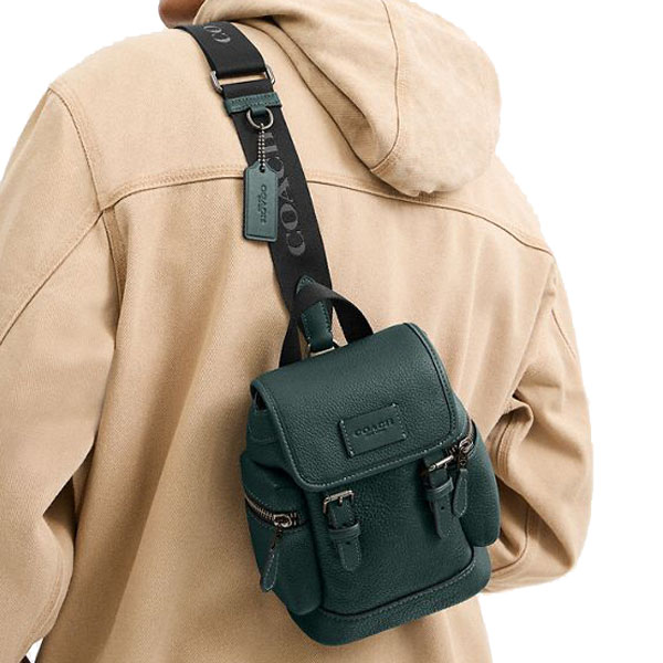 Coach Sprint Sling Pack Gunmetal Dark Teal # CBF63