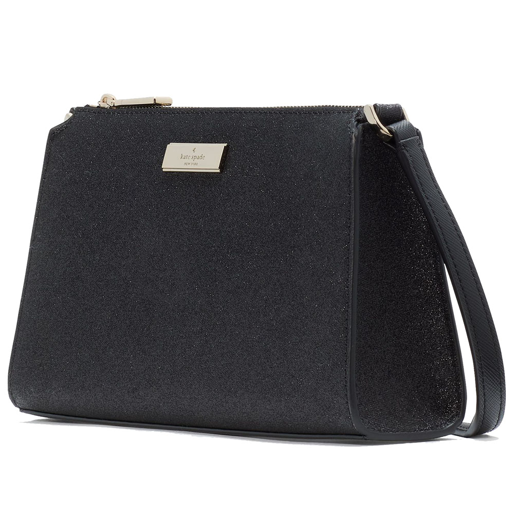 Kate Spade Kenzie Limited Edition Glitter Mini Crossbody Black # KK034