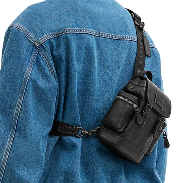 Coach Sprint Sling Pack Black Copper Black # CBF63