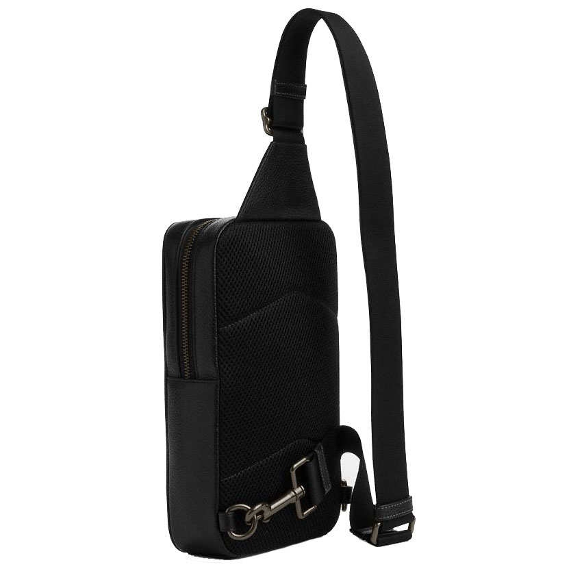 Coach Sullivan Pack In Signature Canvas Tan Black # CZ397