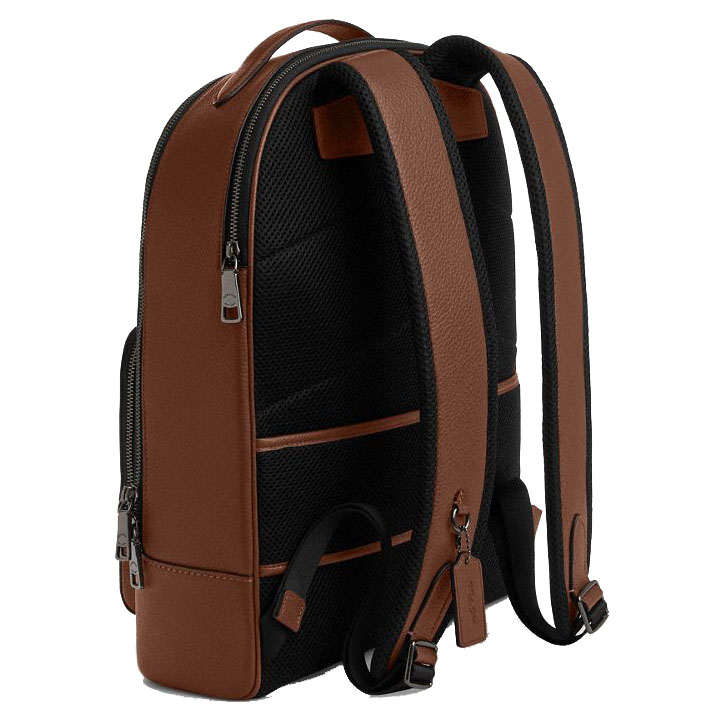 Coach Ethan Backpack Gunmetal Saddle # CZ391