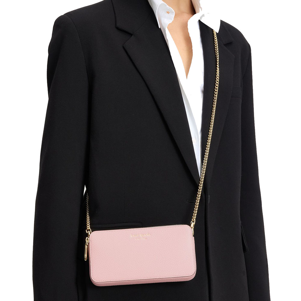 Kate Spade Taylor Double Zip Crossbody Chalk Pink # KI703