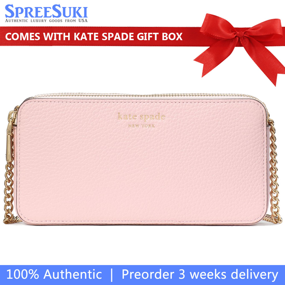 Kate Spade Taylor Double Zip Crossbody Chalk Pink # KI703