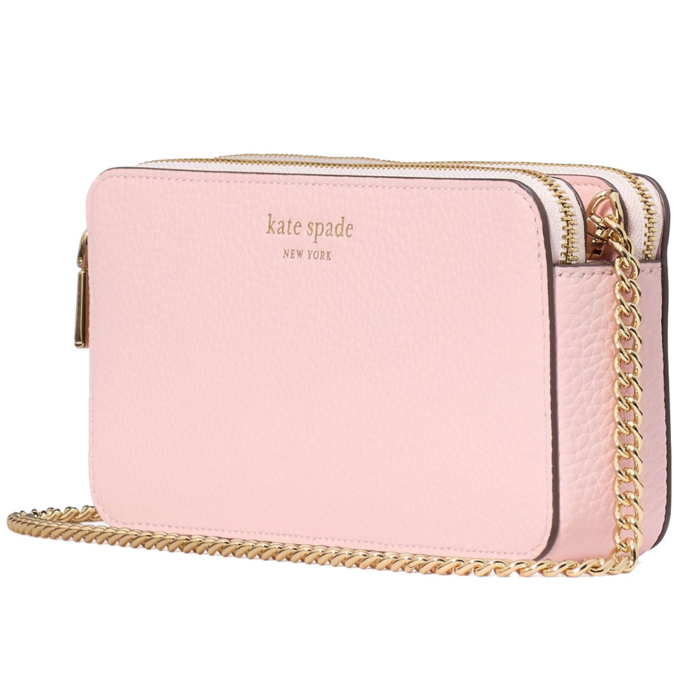 Kate Spade Taylor Double Zip Crossbody Chalk Pink # KI703