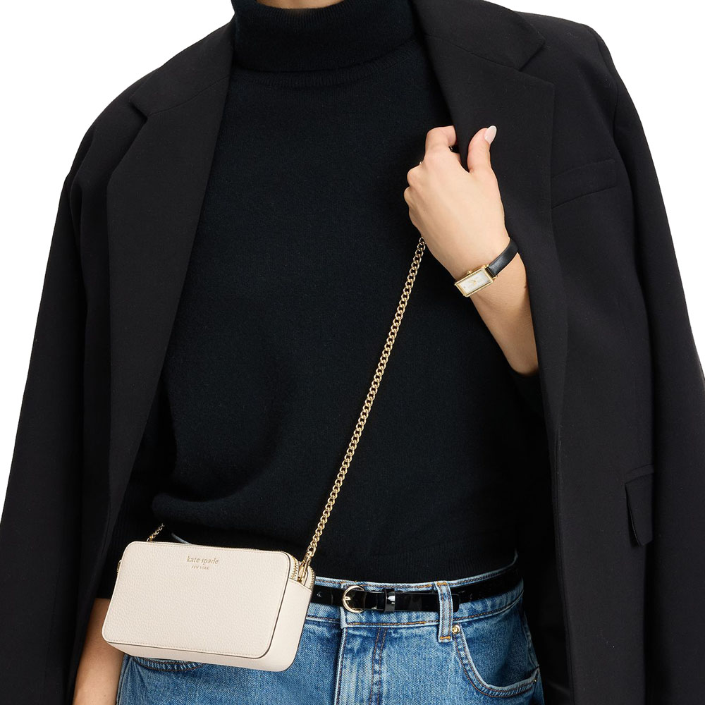 Kate Spade Taylor Double Zip Crossbody Parchment # KI703