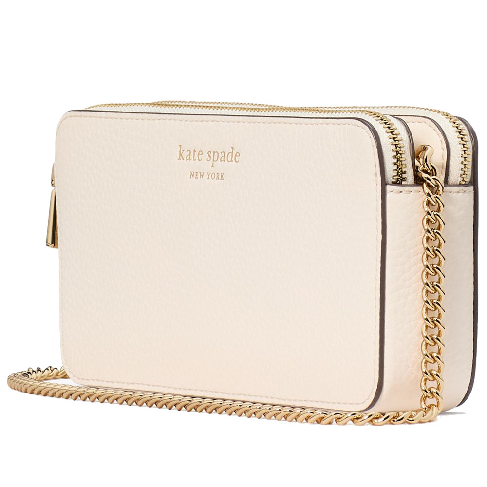 Kate Spade Taylor Double Zip Crossbody Parchment # KI703
