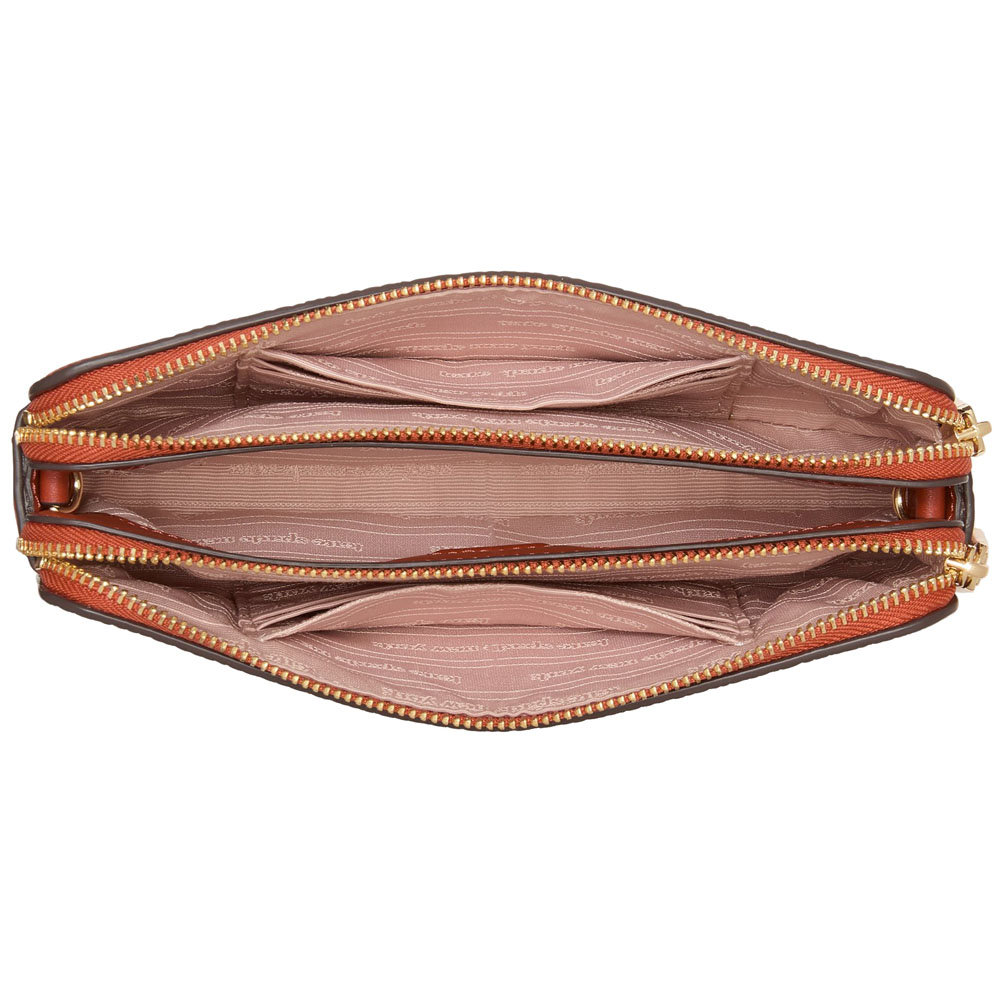 Kate Spade Taylor Double Zip Crossbody Autumn Oak # KI703