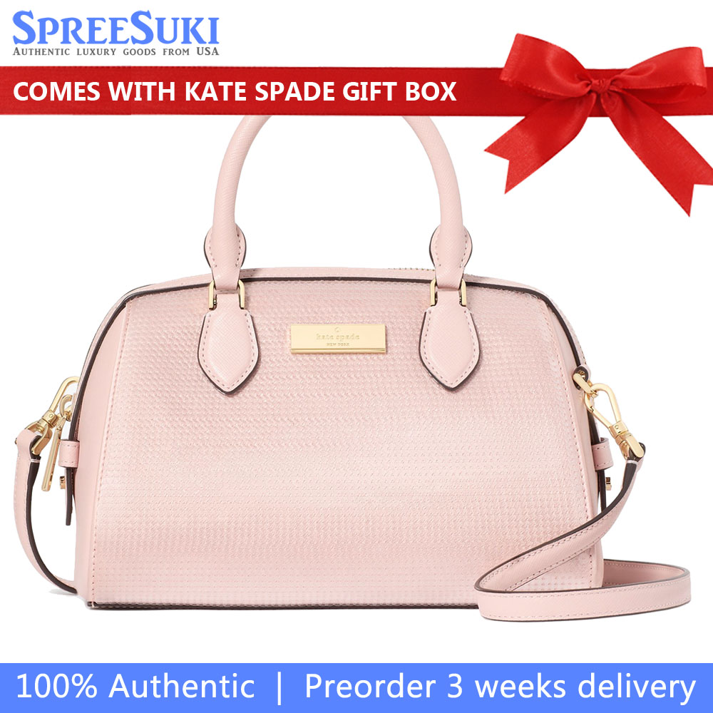 Kate Spade Madison Satin Sequin Small Dolly Duffle Rose Smoke # KK232