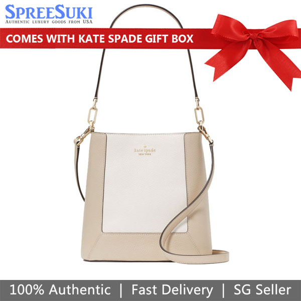 Kate Spade Lena Colorblock Bucket Bag Light Sand Multi # KH441