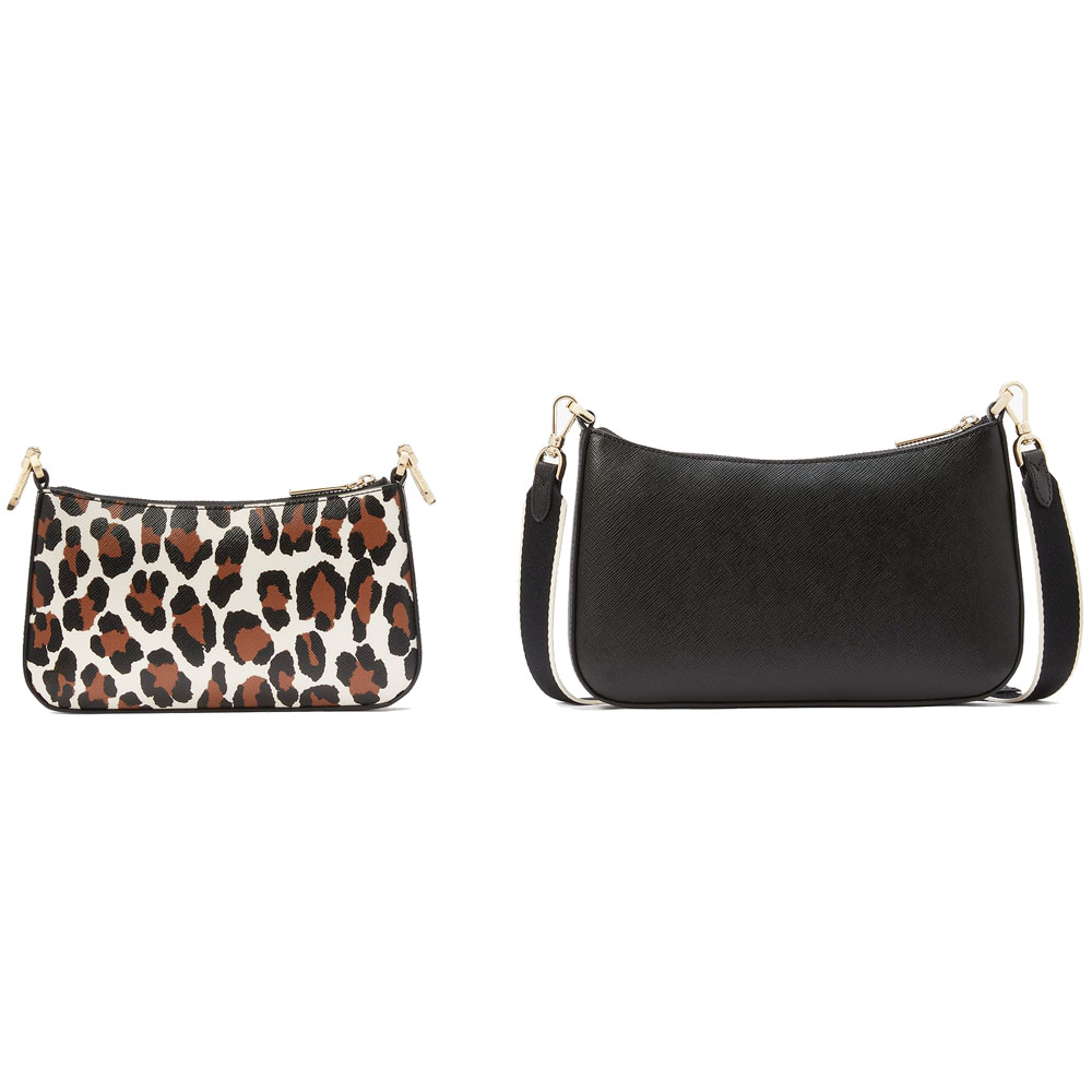 Kate Spade Duet Leopard Small Crossbody Cream Multi # KH761