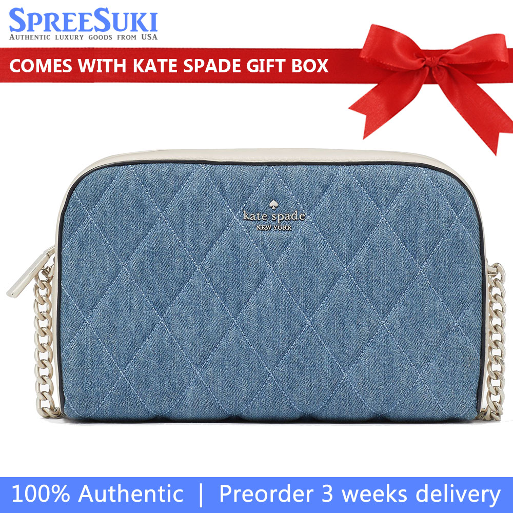 Kate Spade Carey Denim Mini Camera Bag Blue Multicolor # KG667