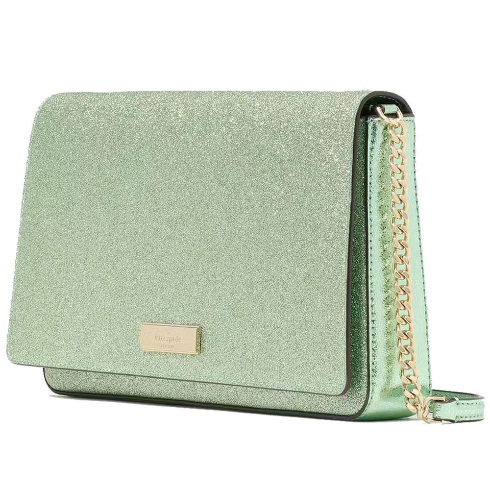 Kate Spade Kenzie Glitter Small Convertible Crossbody Seawater # KK330