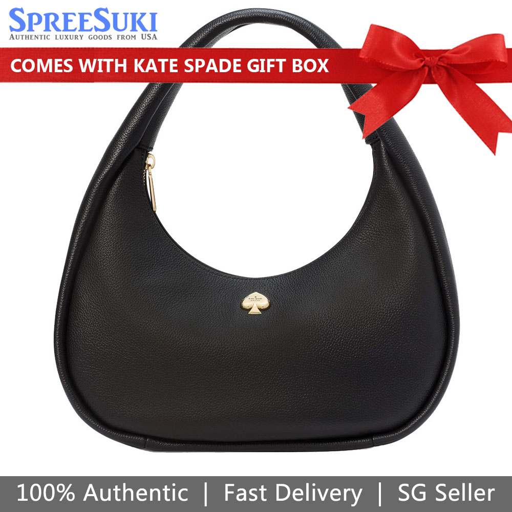 Kate Spade Kayla Crescent Shoulder Bag Black # KK054
