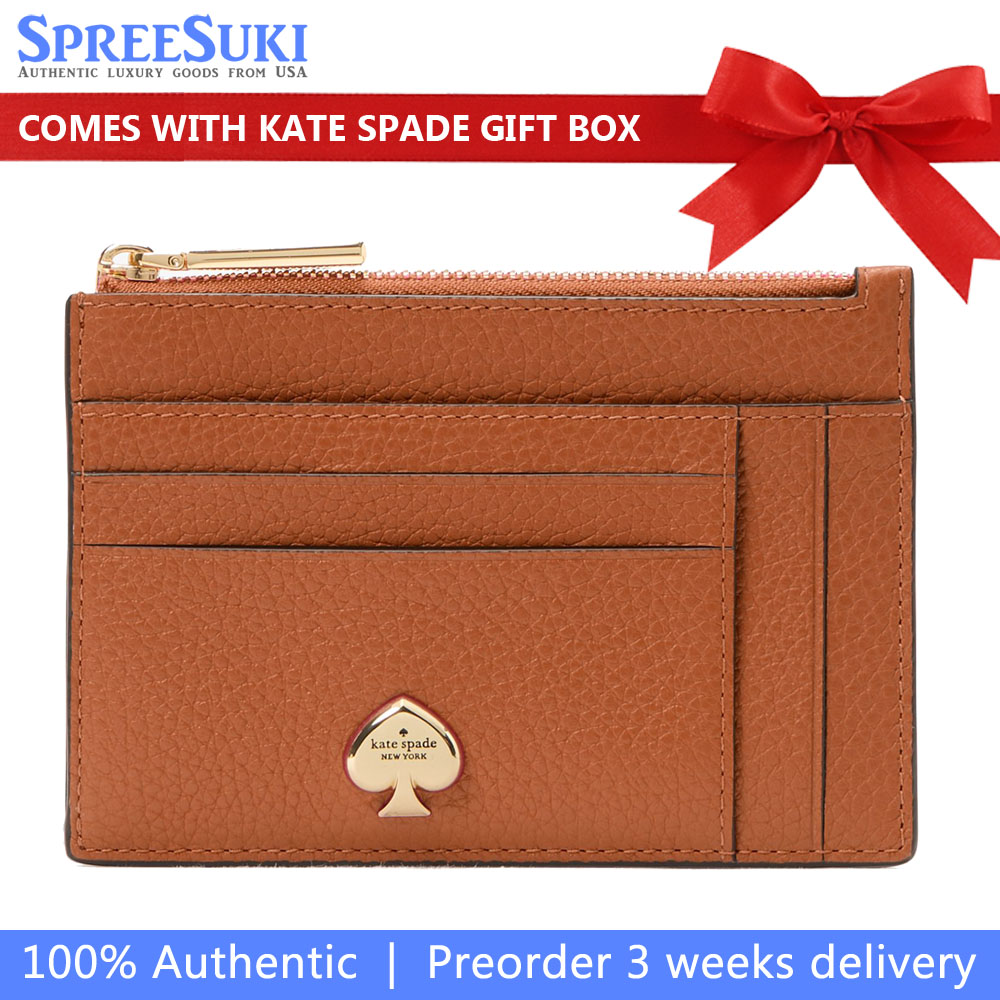 Kate Spade Kaya Large Slim Cardholder Warm Gingerbread # KL837