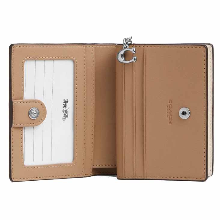 Coach Small Wallet Snap Wallet Signature Canvas White Chalk # CW789