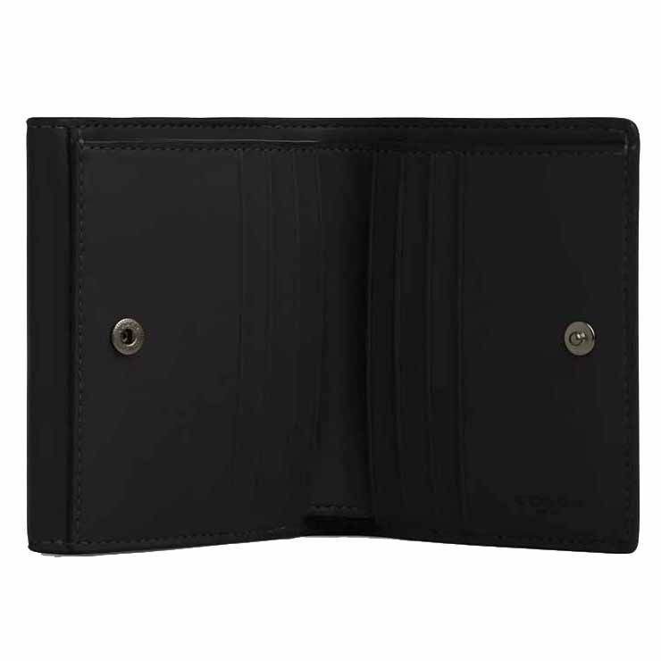Coach Eliza Small Wallet In Signature Canvas Gunmetal Black # CW801