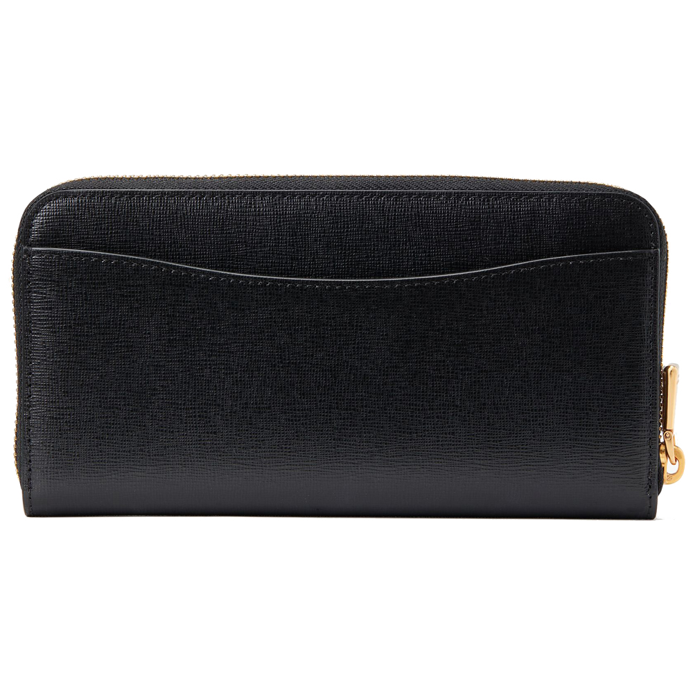 Kate Spade Morgan Bow Embellished Zip-Around Continental Wallet Black # K9925