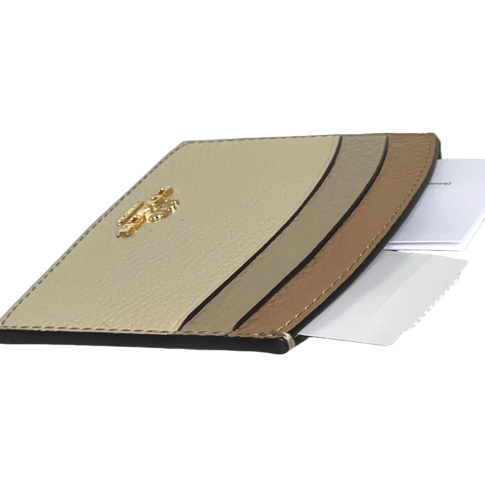 Coach Curve Card Case Ivory Multi # CU137