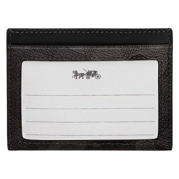Coach Slim Id Card Case In Signature Camo Print Grey Multi # CY266