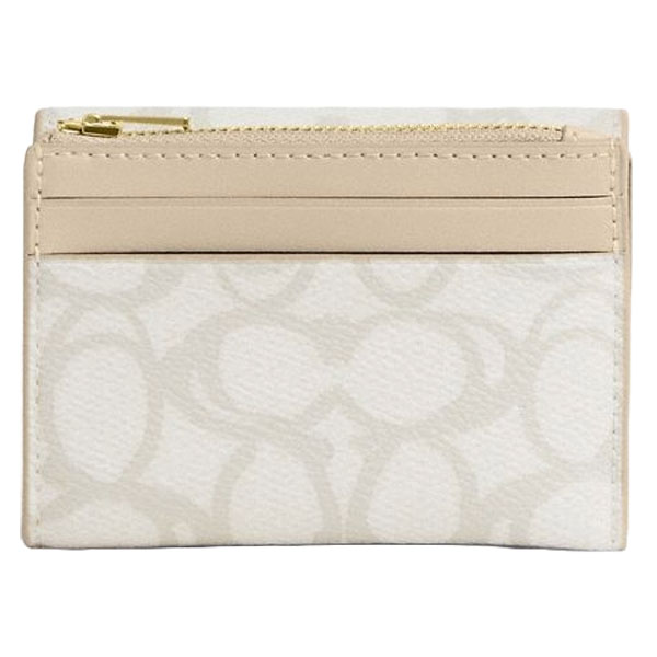 Coach Card Holder Wallet In Sketch Signature Canvas Ivory # CBO80