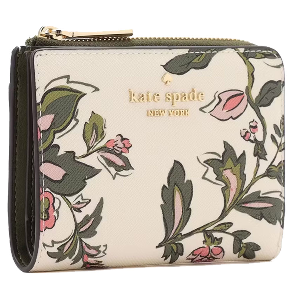 Kate Spade Madison Floral Medium Bifold Wallet Meringue Multi # KL865