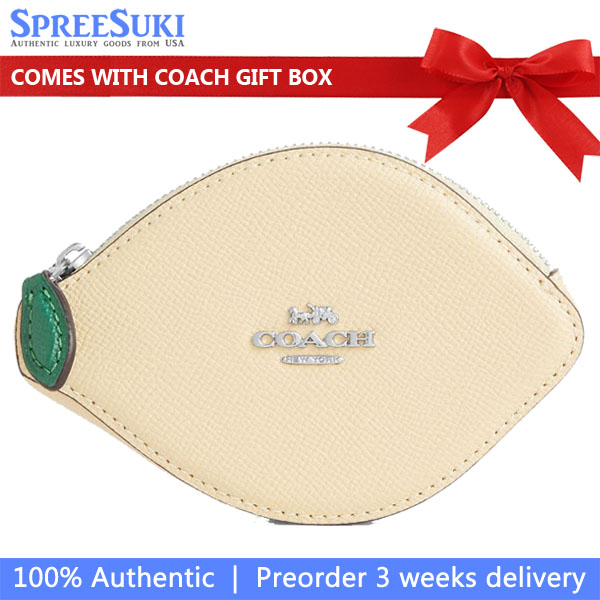 Coach Lemon Coin Case Silver Moonlight # CAN30