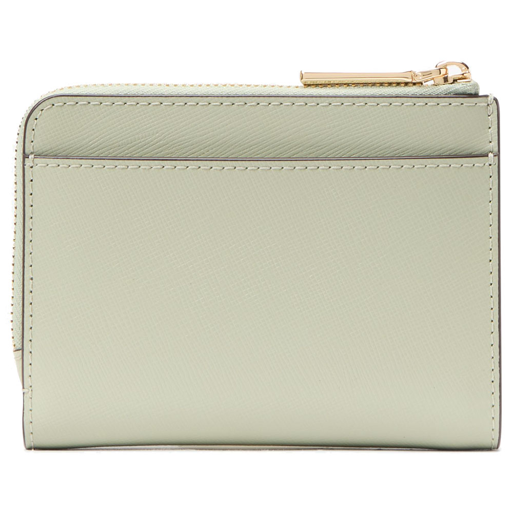 Kate Spade Madison Floral Applique Small L Zip Wallet Sage Bundle # KL870