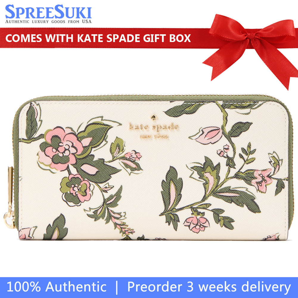 Kate Spade Madison Floral Large Continental Wallet Meringue Multi # KL864