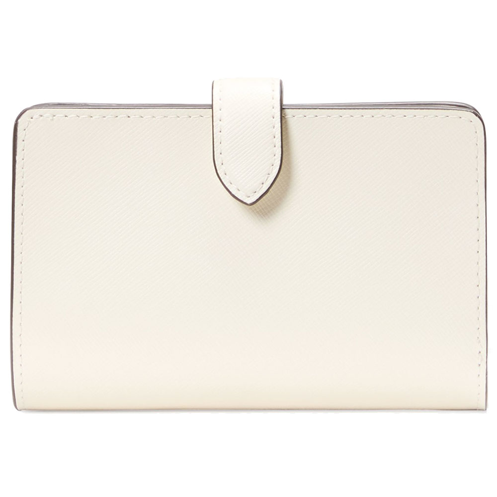 Kate Spade Boxed Madison Perforated Medium Bifold Wallet Meringue # KK960