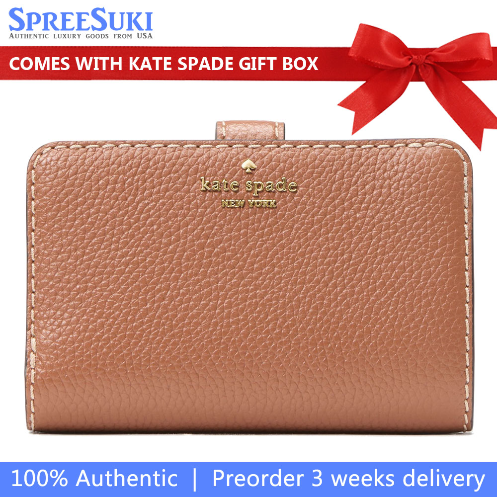 Kate Spade Lena Medium Bifold Wallet Warm Gingerbread # KL848