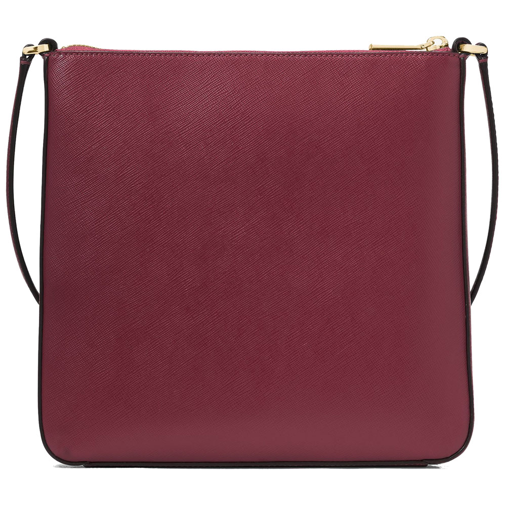 Kate Spade Sadie Saffiano Leather North South Crossbody Bag Sling Dark Merlot # K7379