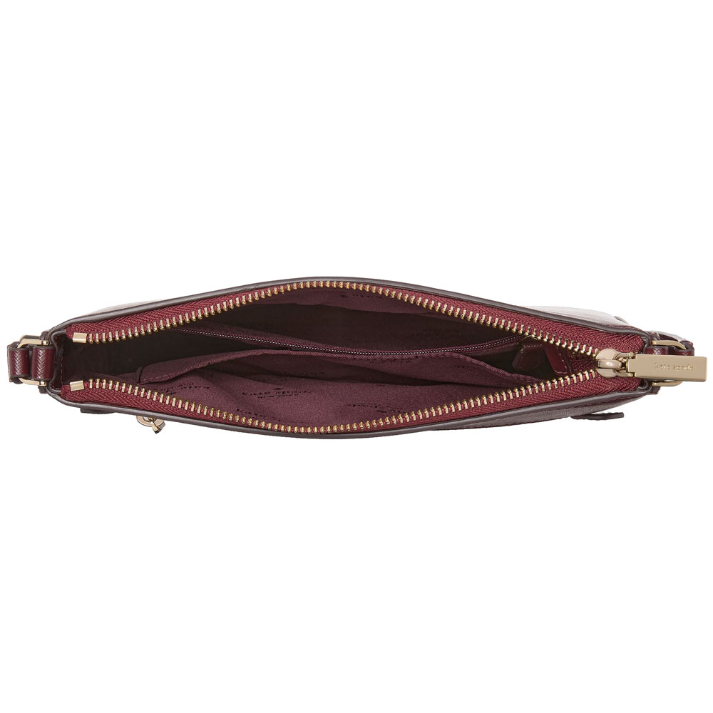 Kate Spade Sadie Saffiano Leather North South Crossbody Bag Sling Dark Merlot # K7379