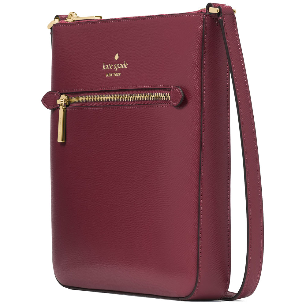 Kate Spade Sadie Saffiano Leather North South Crossbody Bag Sling Dark Merlot # K7379